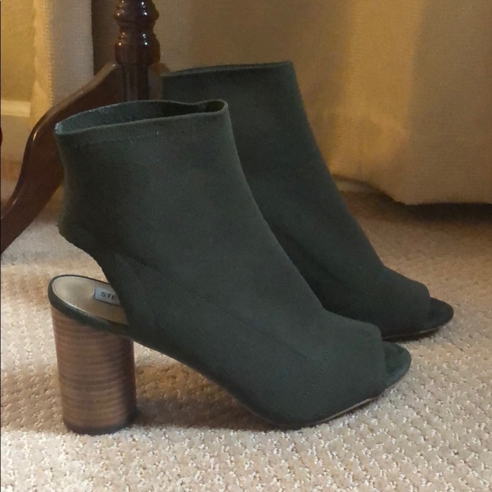 Steve Madden Olive Green Booties